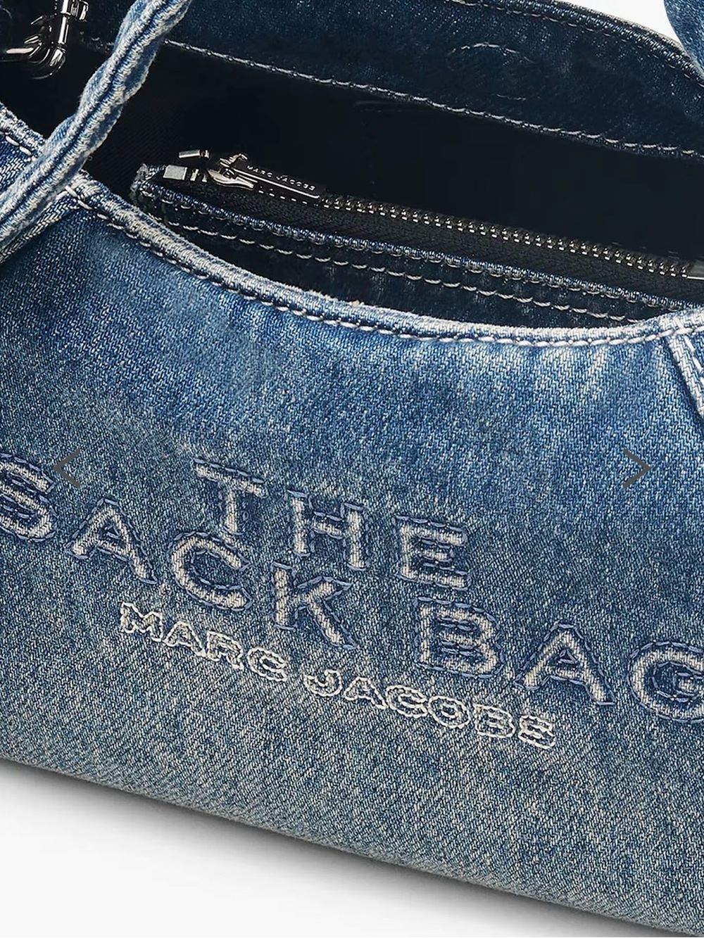 NWT Marc Jacobs The Bow Denim Mini Sack Bag - Picture 7 of 8